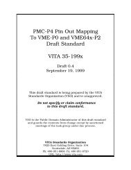 PMC-P4 Pin Out Mapping To VME-P0 - powerBridge Computer