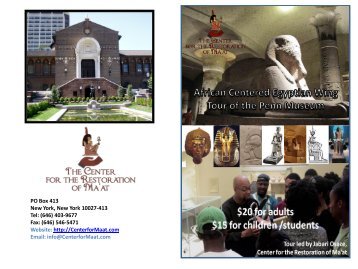 Download Brochure (.pdf) - Center for The Restoration of Ma'at