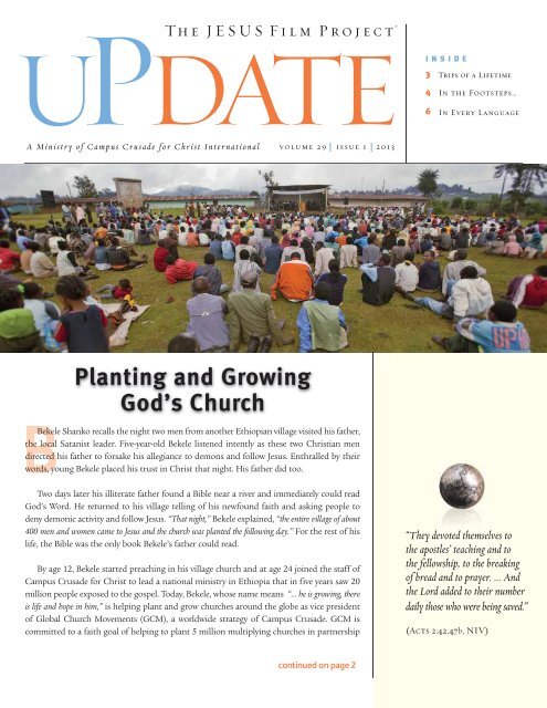 UPDATE - Issue 1, 2013 - The JESUS Film Project