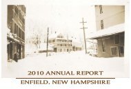 2010 annual report enfield, new hampshire - Town of Enfield