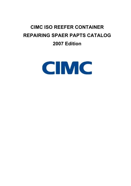 cimc spare parts list