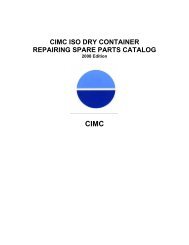 CIMC ISO DRY CONTAINER REPAIRING SPARE PARTS CATALOG