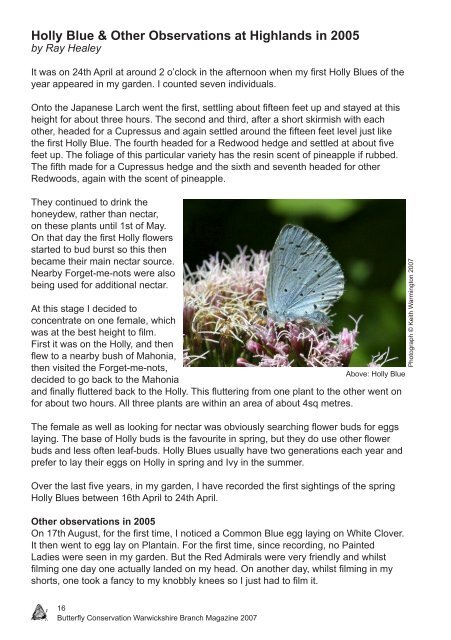 2007 Magazine Version 05.indd - Butterfly Conservation Warwickshire