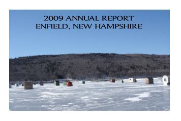 2009 annual report enfield, new hampshire - Town of Enfield