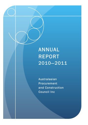 ANNUAL REPORT - Australian Procurement and Construction Council