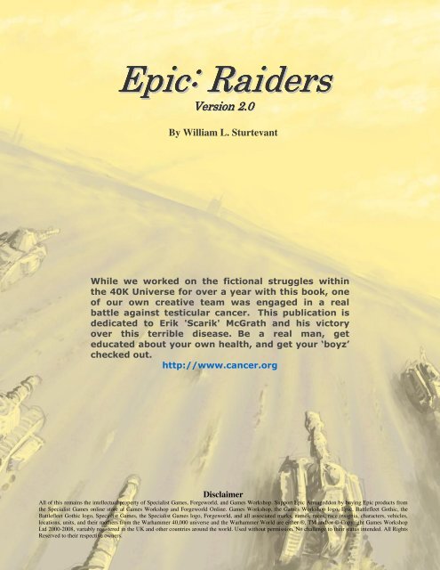 Epic: Raiders - Net Epic Armageddon