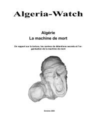 Rapport - Algeria-Watch