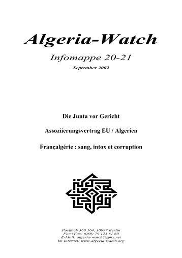 Algeria-Watch - Infomappe 20-21