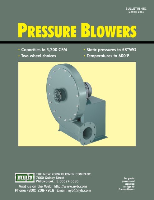 Pressure Blowers (451) - New York Blower