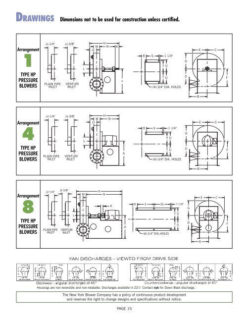 Type HP Pressure Blowers - New York Blower