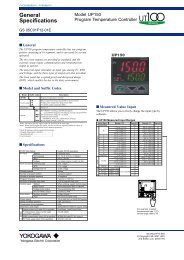 Yokogawa UT150 Temperature Controller Data Sheet PDF Yokogawa UT150 Temperature Controller Data Sheet PDF
