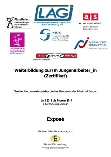 Exposè - LAG Jungenarbeit Baden-Württemberg