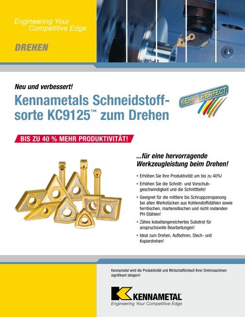 Kennametals Schneidstoff- sorte KC9125â¢ zum ... - Jan Havelka