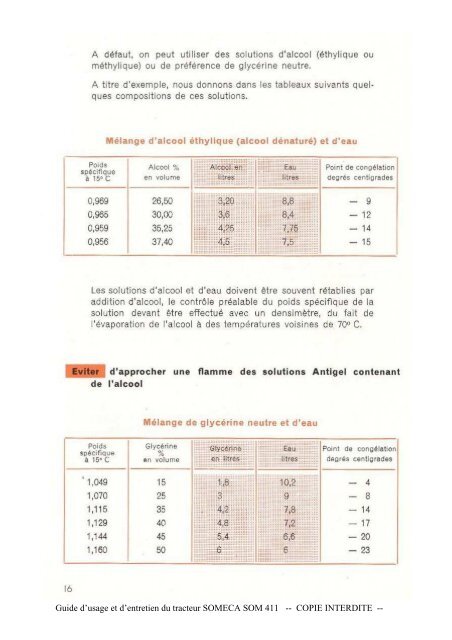 Guide d'usage et d'entretien du tracteur SOMECA SOM 411 ...