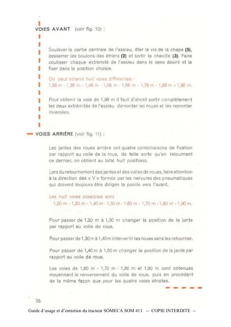 Guide d'usage et d'entretien du tracteur SOMECA SOM 411 ...