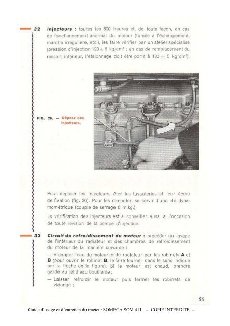 Guide d'usage et d'entretien du tracteur SOMECA SOM 411 ...