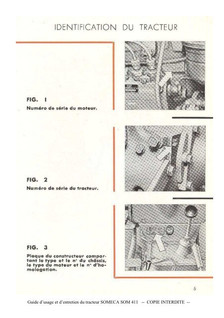 Guide d'usage et d'entretien du tracteur SOMECA SOM 411 ...