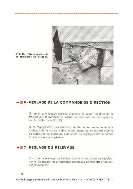 Guide d'usage et d'entretien du tracteur SOMECA SOM 411 ...