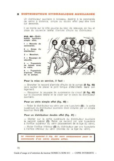 Guide d'usage et d'entretien du tracteur SOMECA SOM 411 ...