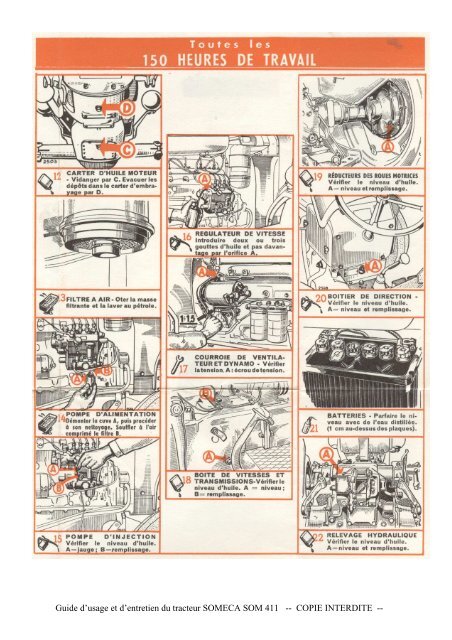 Guide d'usage et d'entretien du tracteur SOMECA SOM 411 ...