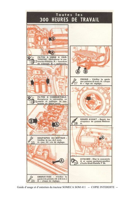 Guide d'usage et d'entretien du tracteur SOMECA SOM 411 ...