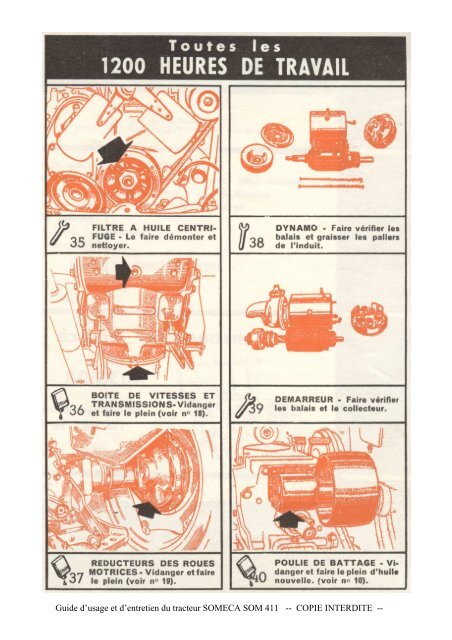 Guide d'usage et d'entretien du tracteur SOMECA SOM 411 ...