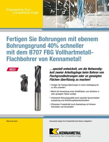 Flachbohrer von Kennametal!