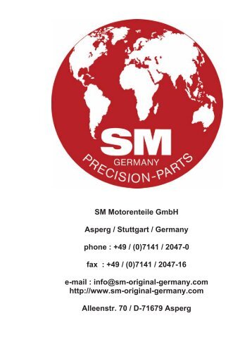 Download Catalogue EB1 - SM Motorenteile GmbH