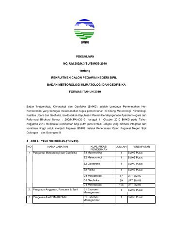 pengumuman BMKG 2010 pakai tandatangan pak andi