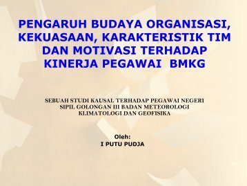 Karakteristik Tim - BMKG