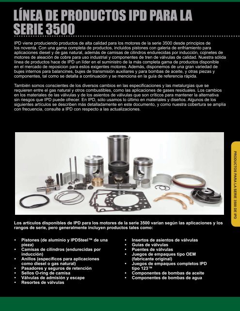 Productos IPD para CaterpillarÂ® 3508/3512/3516/3524 - from IPD