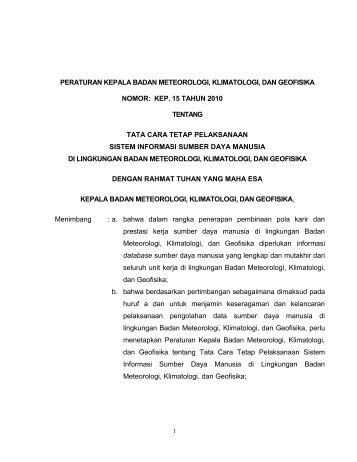 kep. 15 tahun 2010 - BMKG