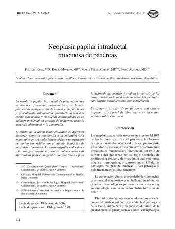 Neoplasia papilar intraductal mucinosa de ... - SciELO Colombia