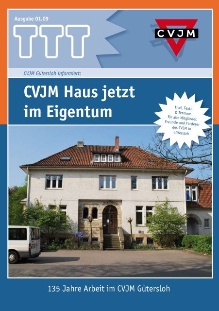 CVJM Haus jetzt im Eigentum - CVJM GÃ¼tersloh eV