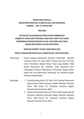 kep.15 tahun 2009 - BMKG