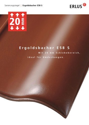 Ergoldsbacher E58 S 20 mm Schiebebereich!