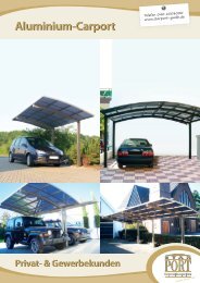 Prospekt Alu-Carports - 040-250 8000