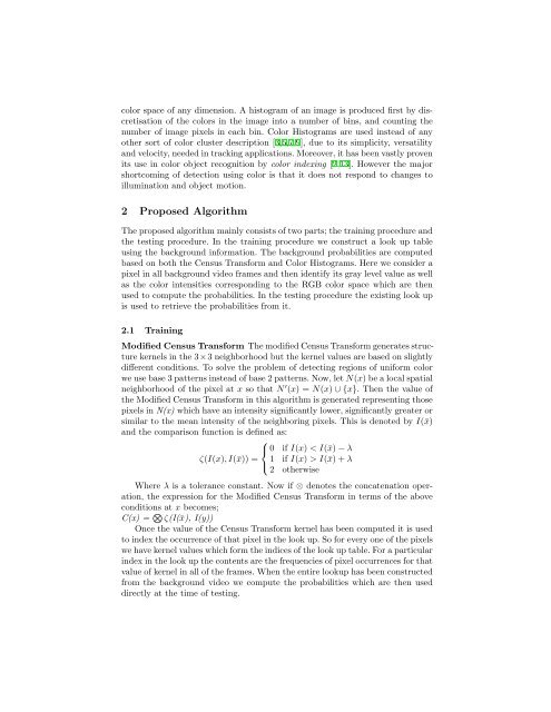 Real-time Image-Based Motion Detection Using Color and Structure