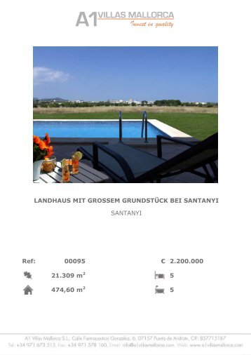 00095 â‚¬ 2.200.000 21.309 m2 5 474,60 m2 5 - A1 Villas Mallorca