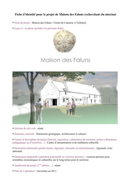 Maison des Faluns - mecenat en bretagne