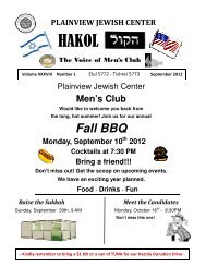 HAKOL September, 2012 - Plainview Jewish Center