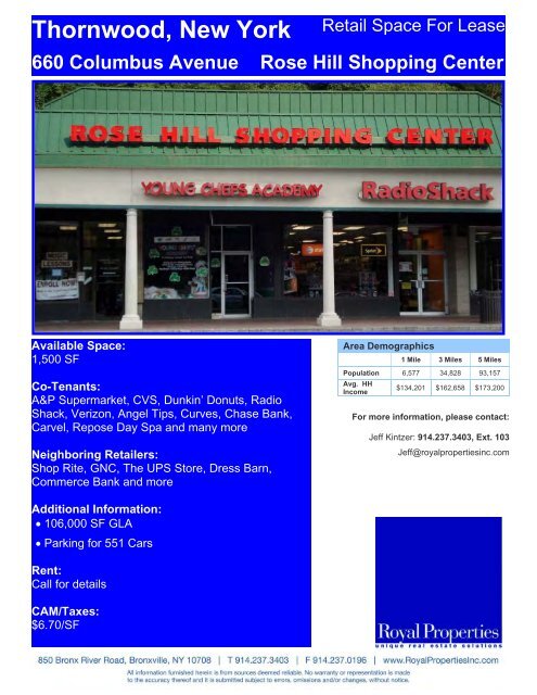 Thornwood New York Royal Properties Inc