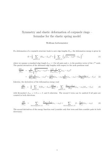 Hessian matrix of the deformation energies - a short description.