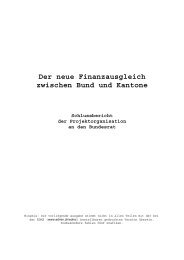 NFA Schlussbericht der Projektorganisation an den Bundesrat - ZRK