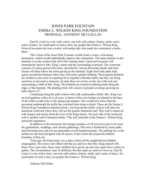 jones park fountain - East St. Louis Action Research Project