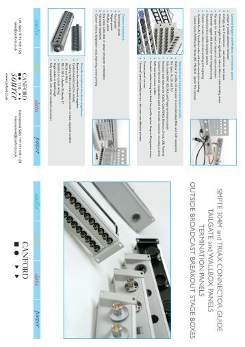 T ypical HDTV camera fibre connections - Canford Audio