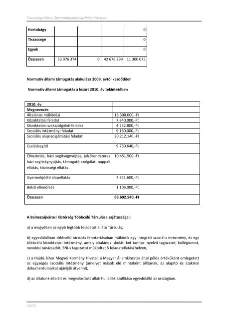 tiszacsege vÃ¡ros Ã¶nkormÃ¡nyzatÃ¡nak polg Ã¡ rmestere meghÃ­vÃ³