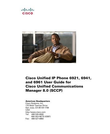 Cisco Unified IP Phone 6921, 6941, and 6961 User Guide ... - UPnet