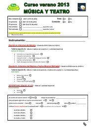 ficha de inscripciÃ³n mÃºsica - Colegio Mirabal