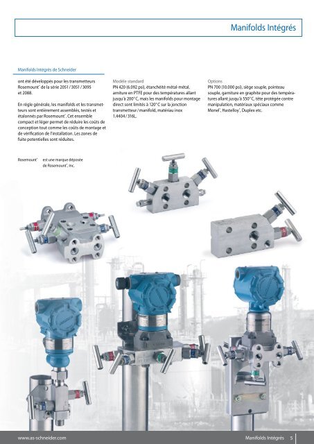 Robinetterie d'Instrumentation